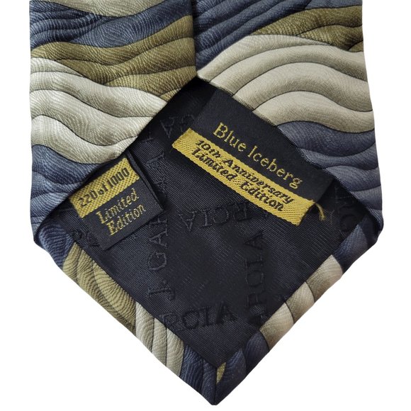 Jerry J. Garcia 100% Silk Tie Blue Iceberg Ltd. Ed. 220 of 1,000 Grateful Dead - Picture 9 of 10